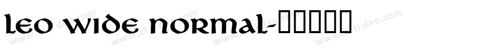 Leo Wide Normal字体转换